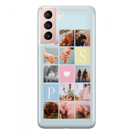 SAMSUNG - Galaxy S21 - Soft Clear Case - Insta Love Photo Linked