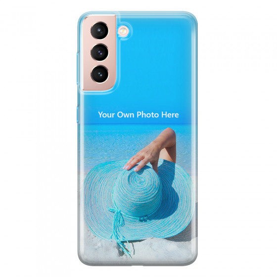 SAMSUNG - Galaxy S21 - Soft Clear Case - Single Photo Case