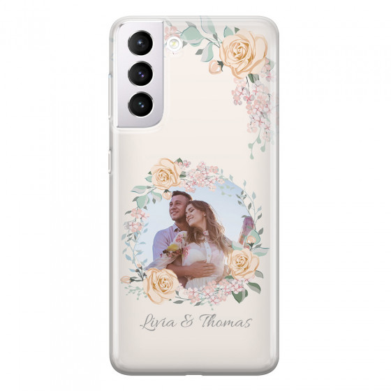 SAMSUNG - Galaxy S21 Plus - Soft Clear Case - Frame Of Roses