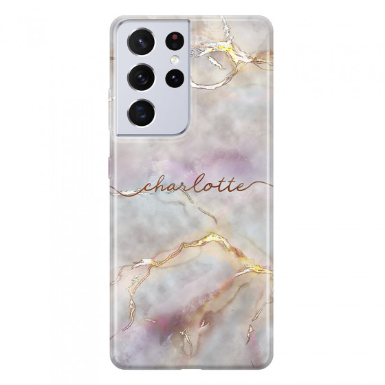 SAMSUNG - Galaxy S21 Ultra - Soft Clear Case - Marble Rootage