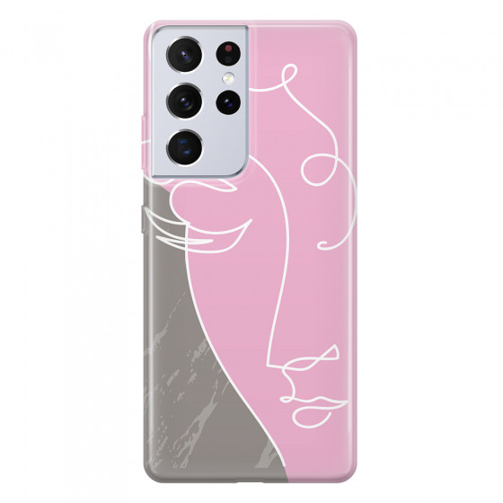 SAMSUNG - Galaxy S21 Ultra - Soft Clear Case - Miss Pink