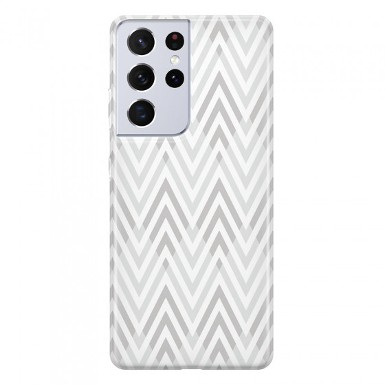 SAMSUNG - Galaxy S21 Ultra - Soft Clear Case - Zig Zag Patterns