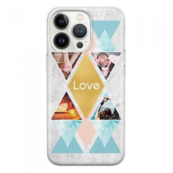 APPLE - iPhone 13 Pro Max - Soft Clear Case - Triangle Love Photo