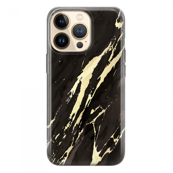 APPLE - iPhone 13 Pro - Soft Clear Case - Marble Ivory Black