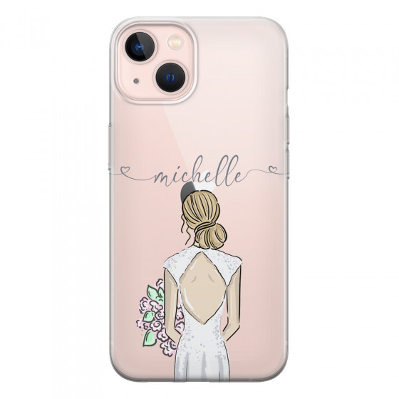 APPLE - iPhone 13 Mini - Soft Clear Case - Bride To Be Blonde II. Dark
