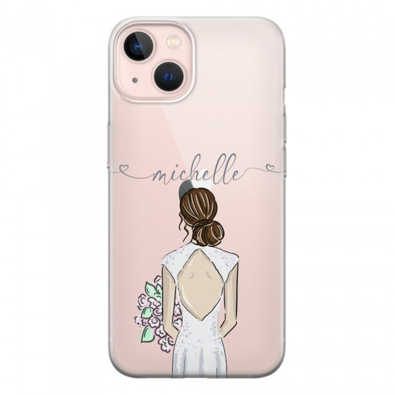 APPLE - iPhone 13 Mini - Soft Clear Case - Bride To Be Brunette II. Dark