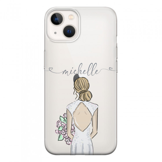 APPLE - iPhone 13 - Soft Clear Case - Bride To Be Blonde II. Dark