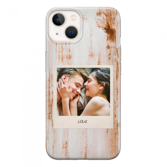 APPLE - iPhone 13 - Soft Clear Case - Wooden Polaroid