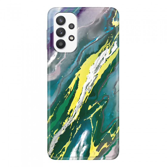 SAMSUNG - Galaxy A32 - Soft Clear Case - Marble Rainforest Green