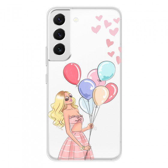 SAMSUNG - Galaxy S22 Plus - Soft Clear Case - Balloon Party