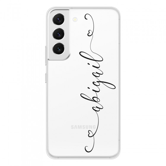 SAMSUNG - Galaxy S22 Plus - Soft Clear Case - Hearts Handwritten Black