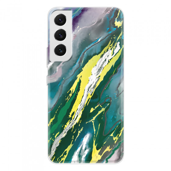 SAMSUNG - Galaxy S22 Plus - Soft Clear Case - Marble Rainforest Green