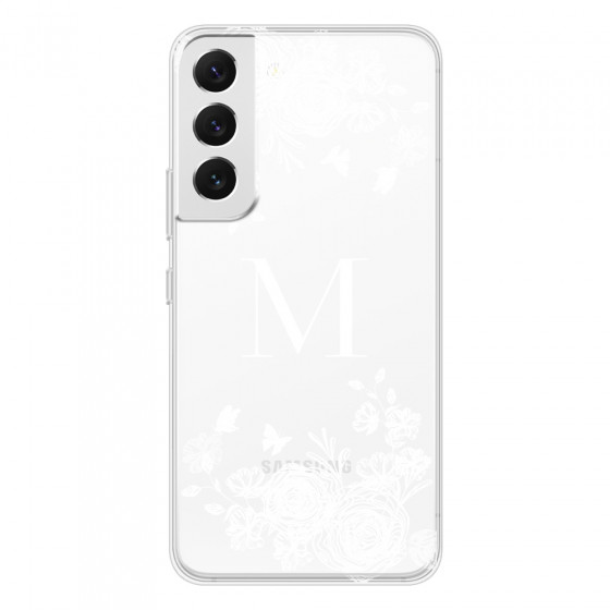 SAMSUNG - Galaxy S22 Plus - Soft Clear Case - White Lace Monogram